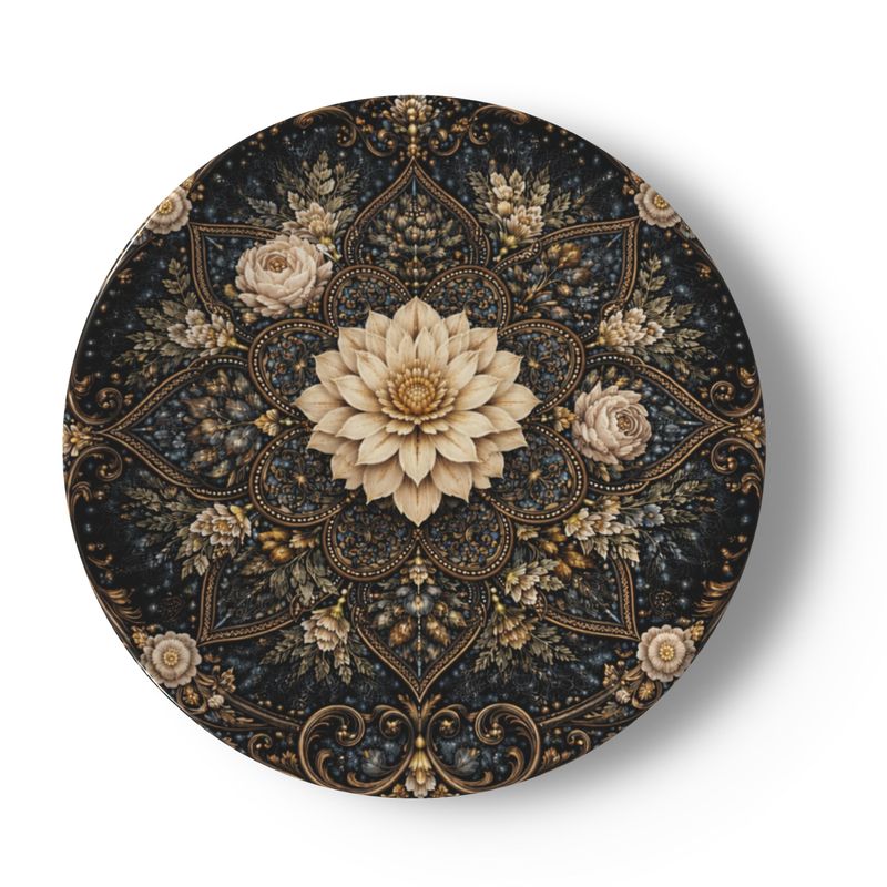 The China Plates — Lotus Mandala Set | The Gilded Cabinet - The Canvas Collective
