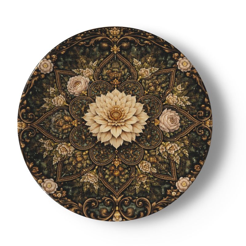 The China Plates — Lotus Mandala Set | The Gilded Cabinet - The Canvas Collective