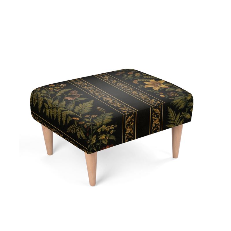 The Footstool — Botanical Stripe | The Grand Interior - The Canvas Collective