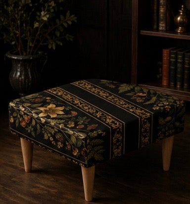 The Footstool — Botanical Stripe | The Grand Interior - The Canvas Collective