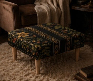 The Footstool — Botanical Stripe | The Grand Interior - The Canvas Collective